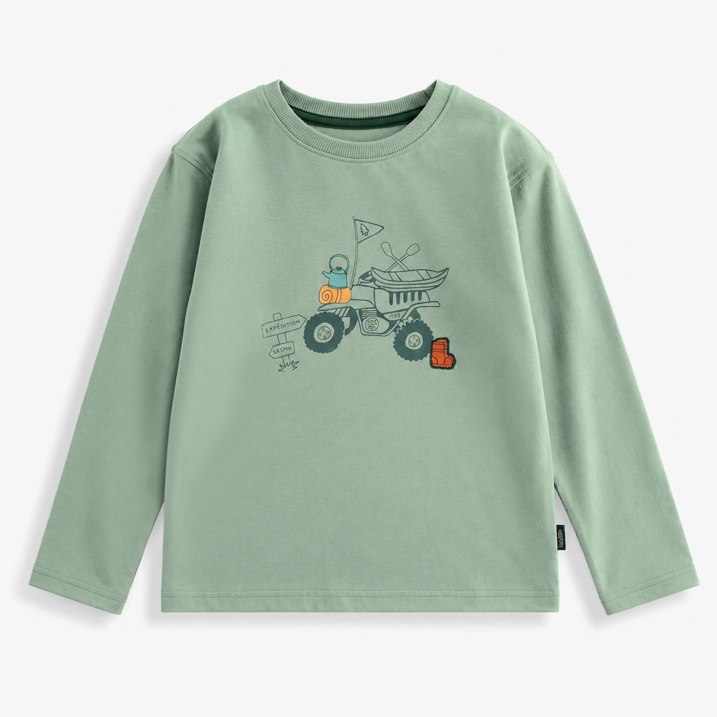 T-shirt vert à illustration, enfant - Souris Mini