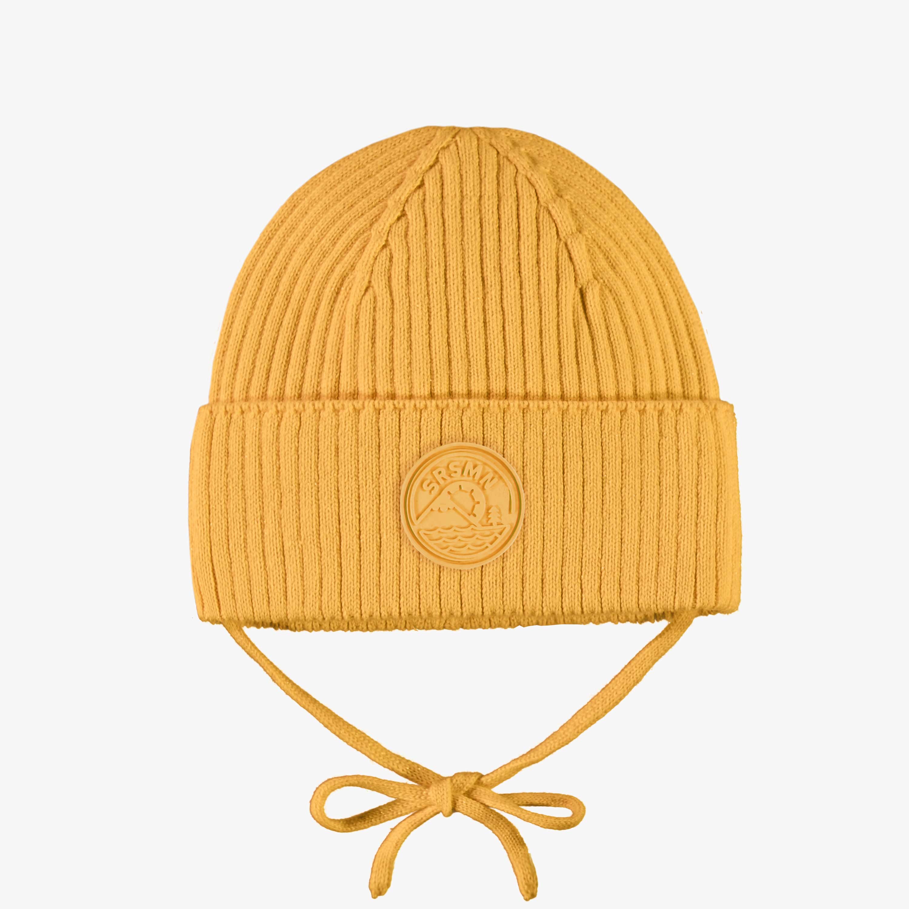 Tuque jaune foncé en tricot, bébé - Souris Mini