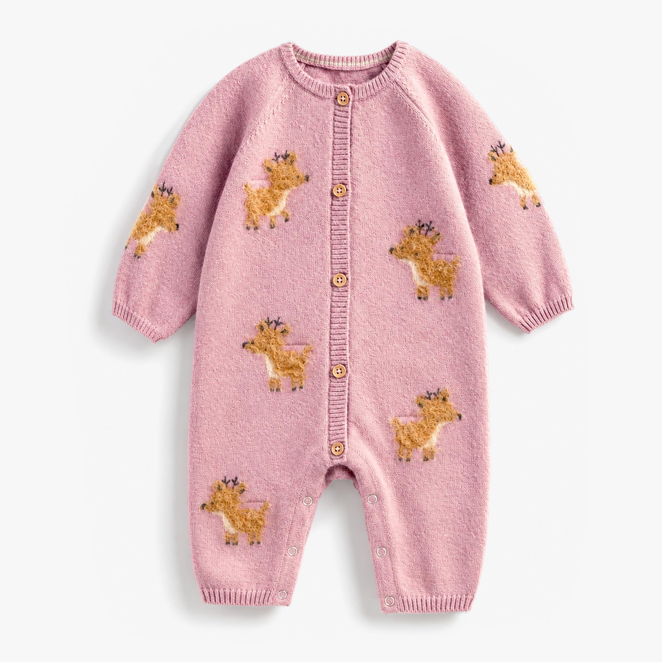 Une pièce rose à motif de hérissons en tricot, naissance - Souris Mini