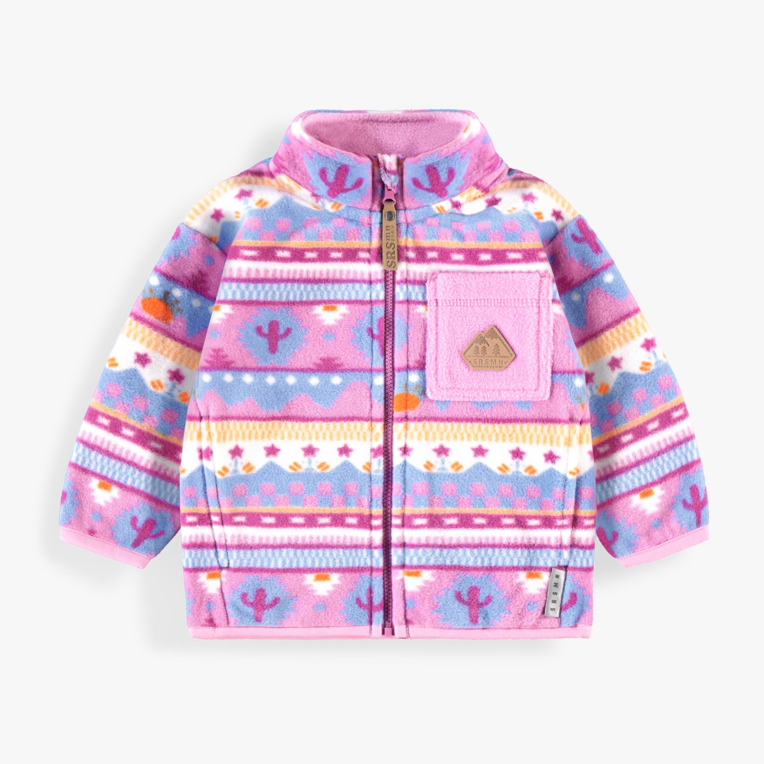 Veste en polar mauve à motifs, bébé - Souris Mini
