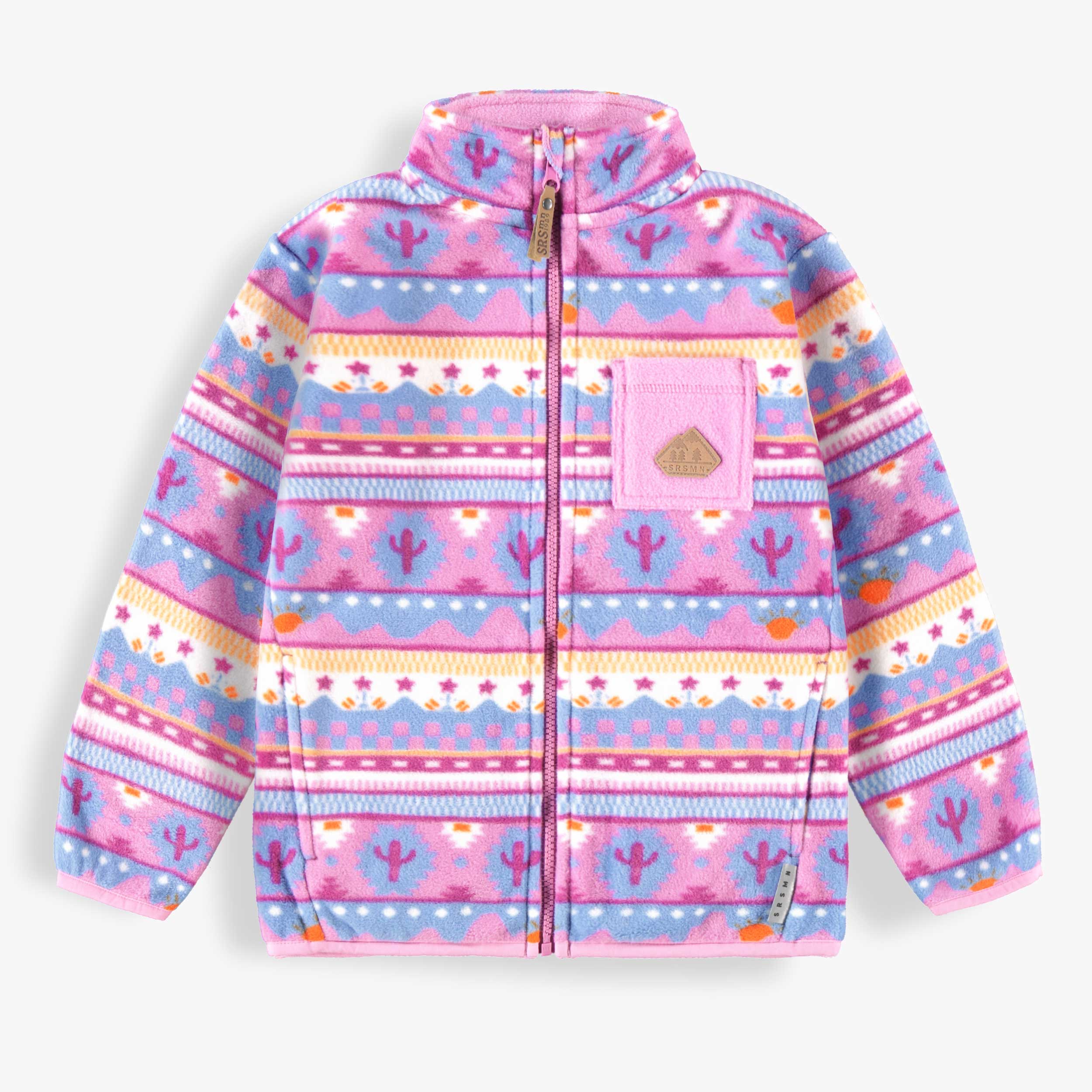 Veste en polar mauve à motifs, enfant - Souris Mini
