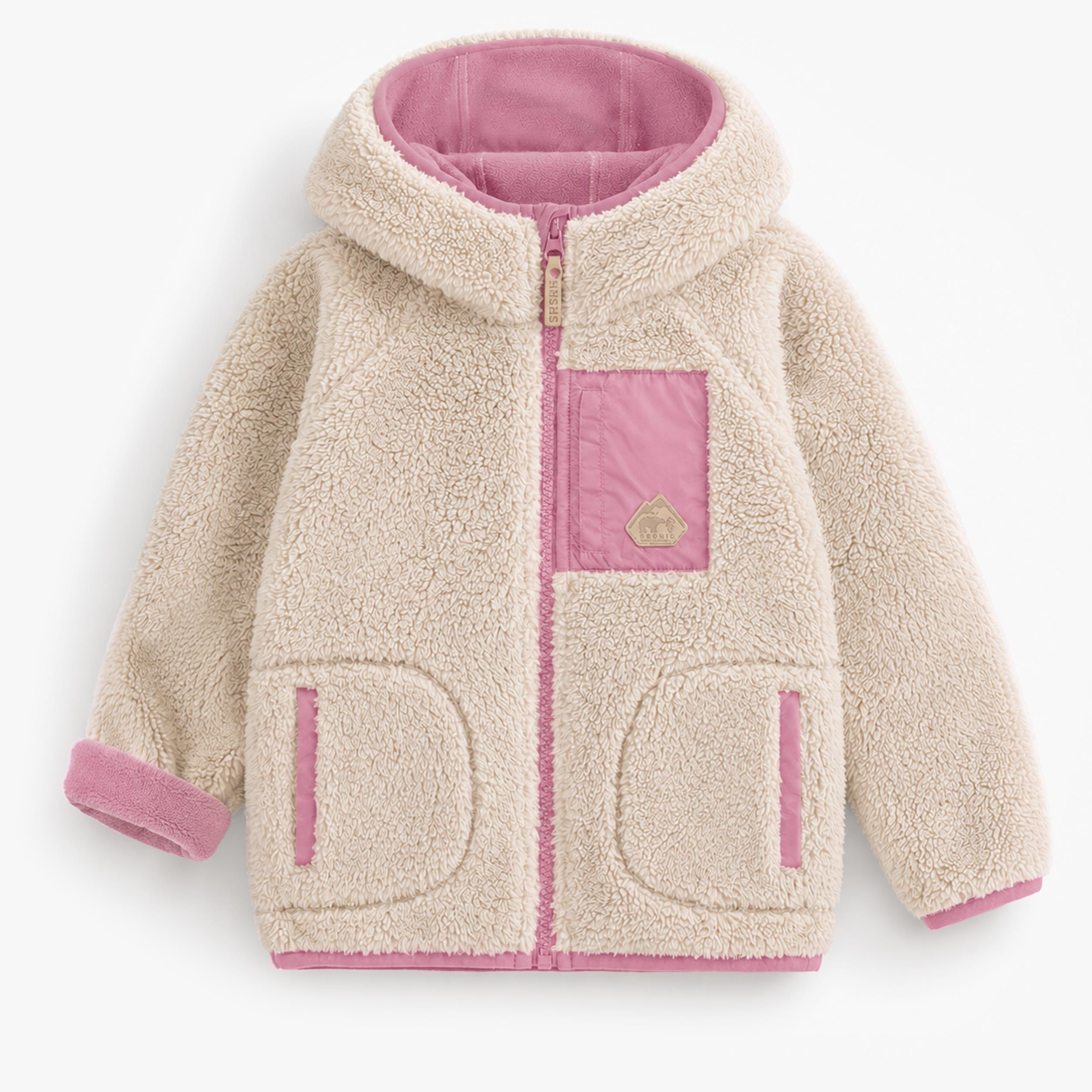 Veste crème en peluche, enfant