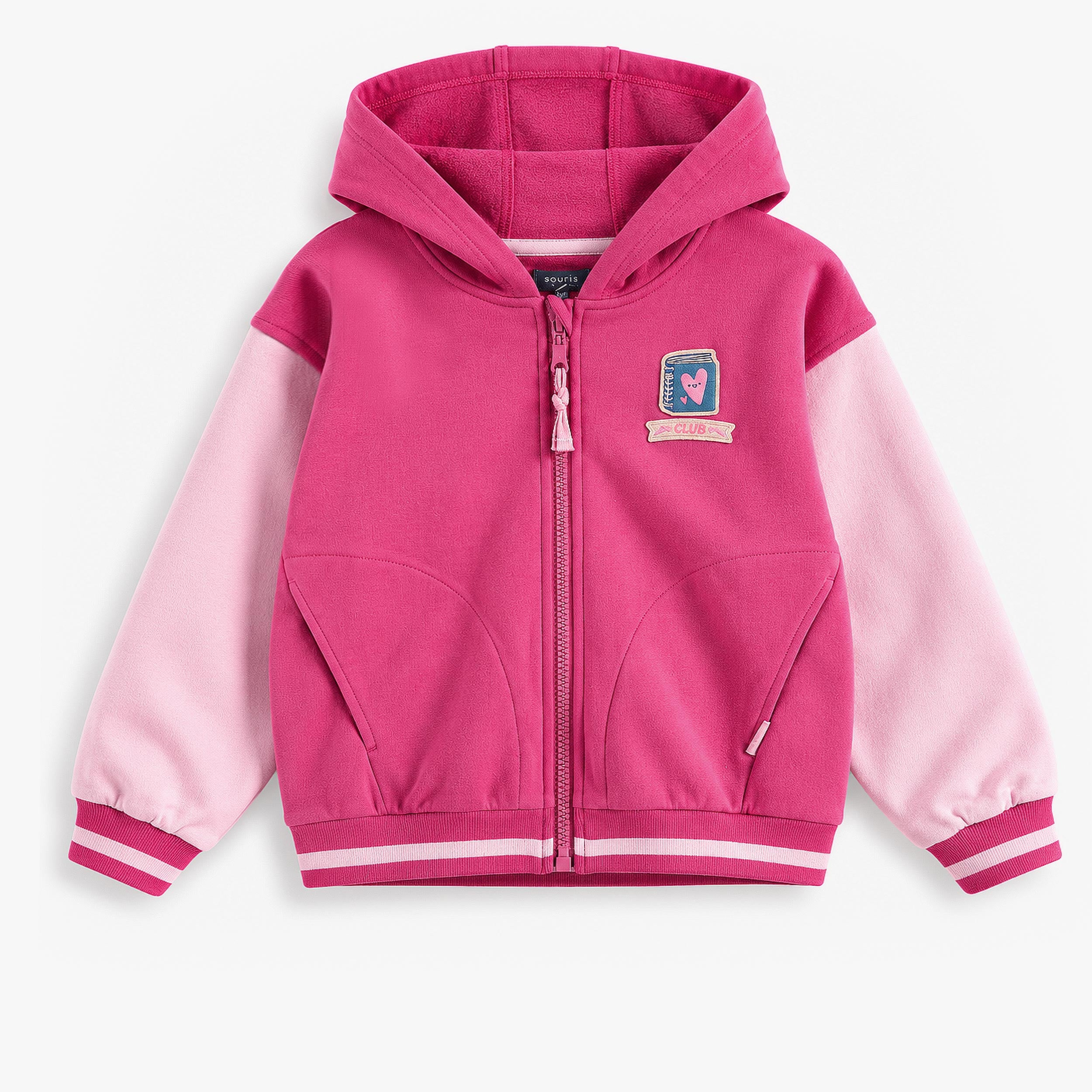 Veste rose en coton ouaté, enfant - Souris Mini
