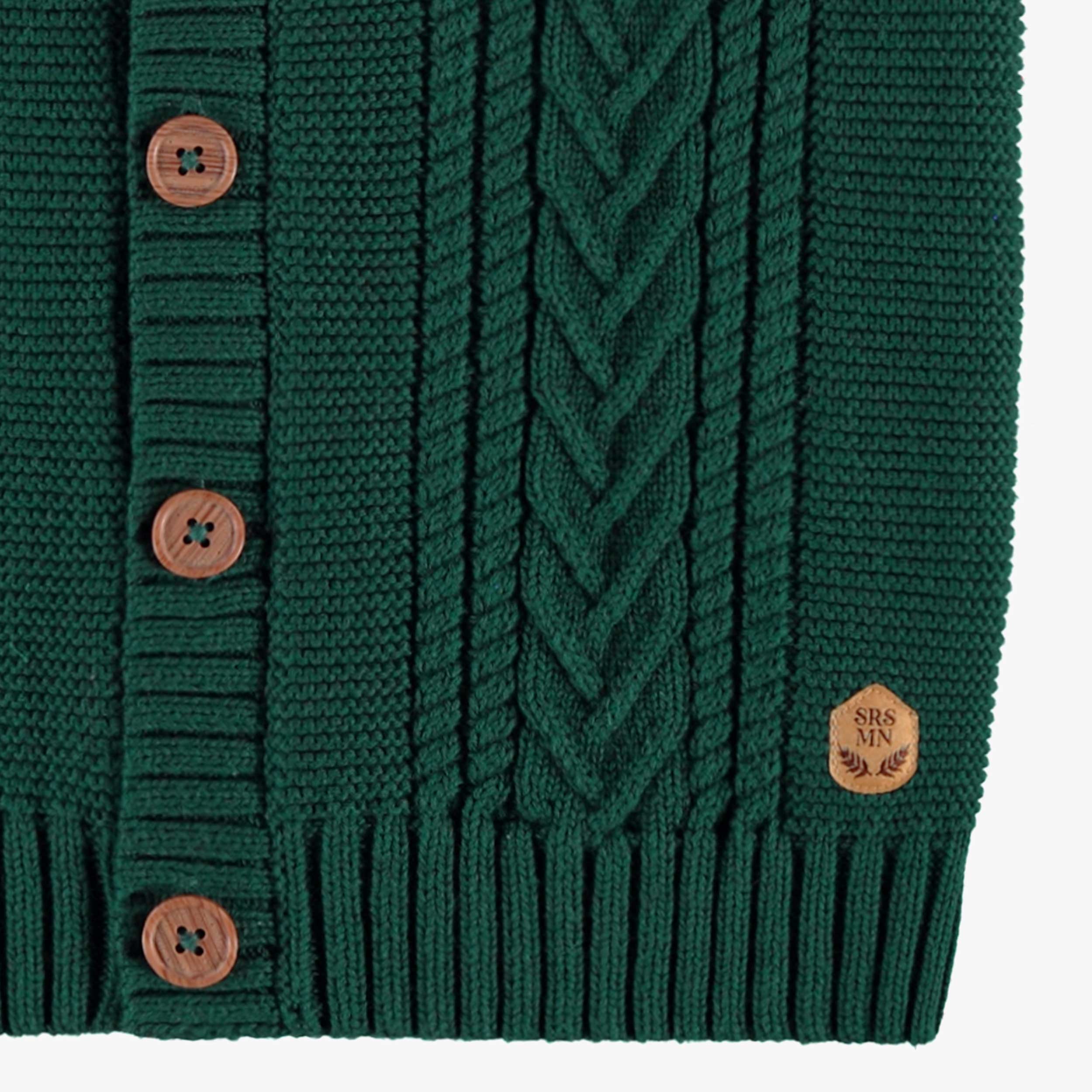 Green knit sweater vest, child | Souris Mini - Souris Mini