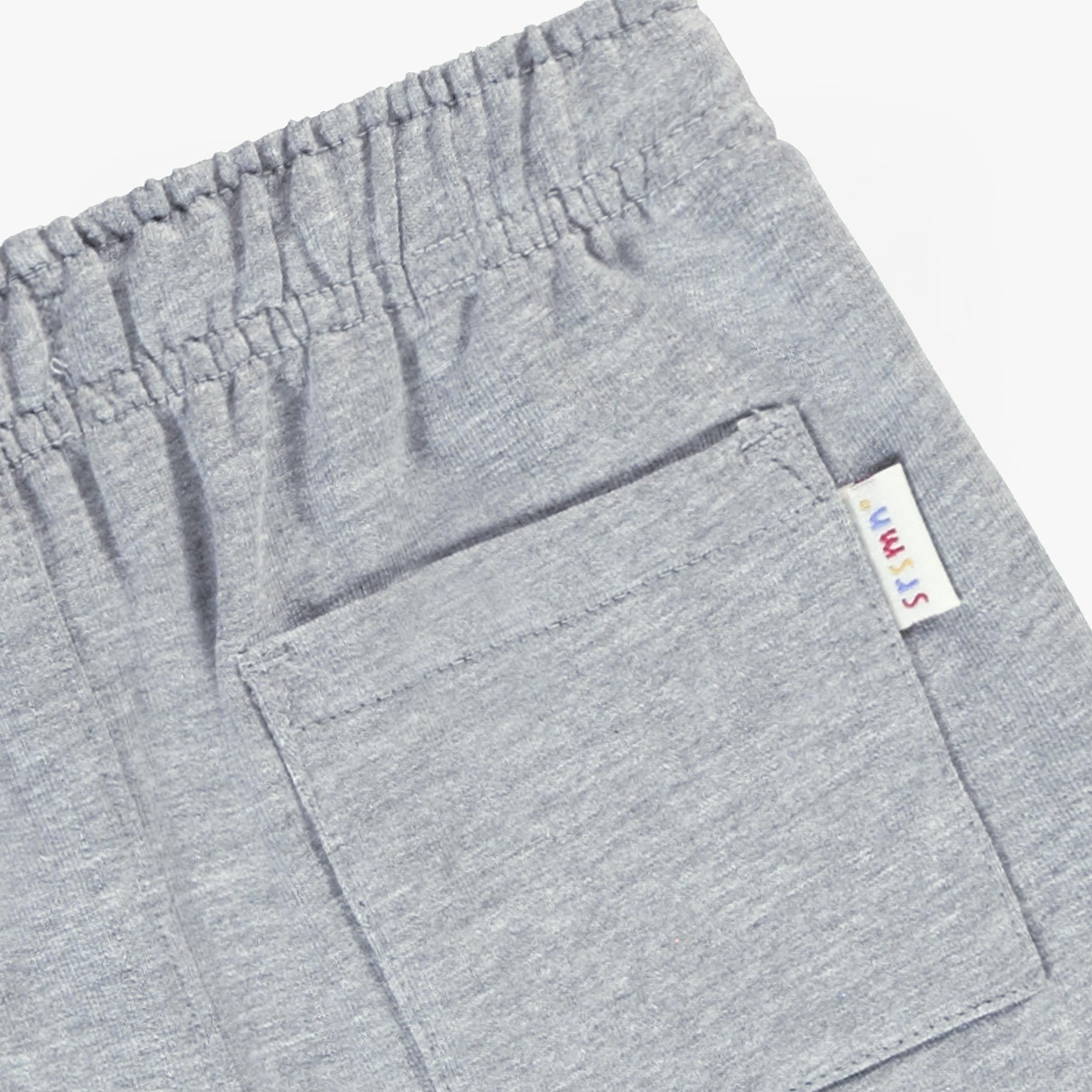 Dos du bermuda bleu en coton français, bébé