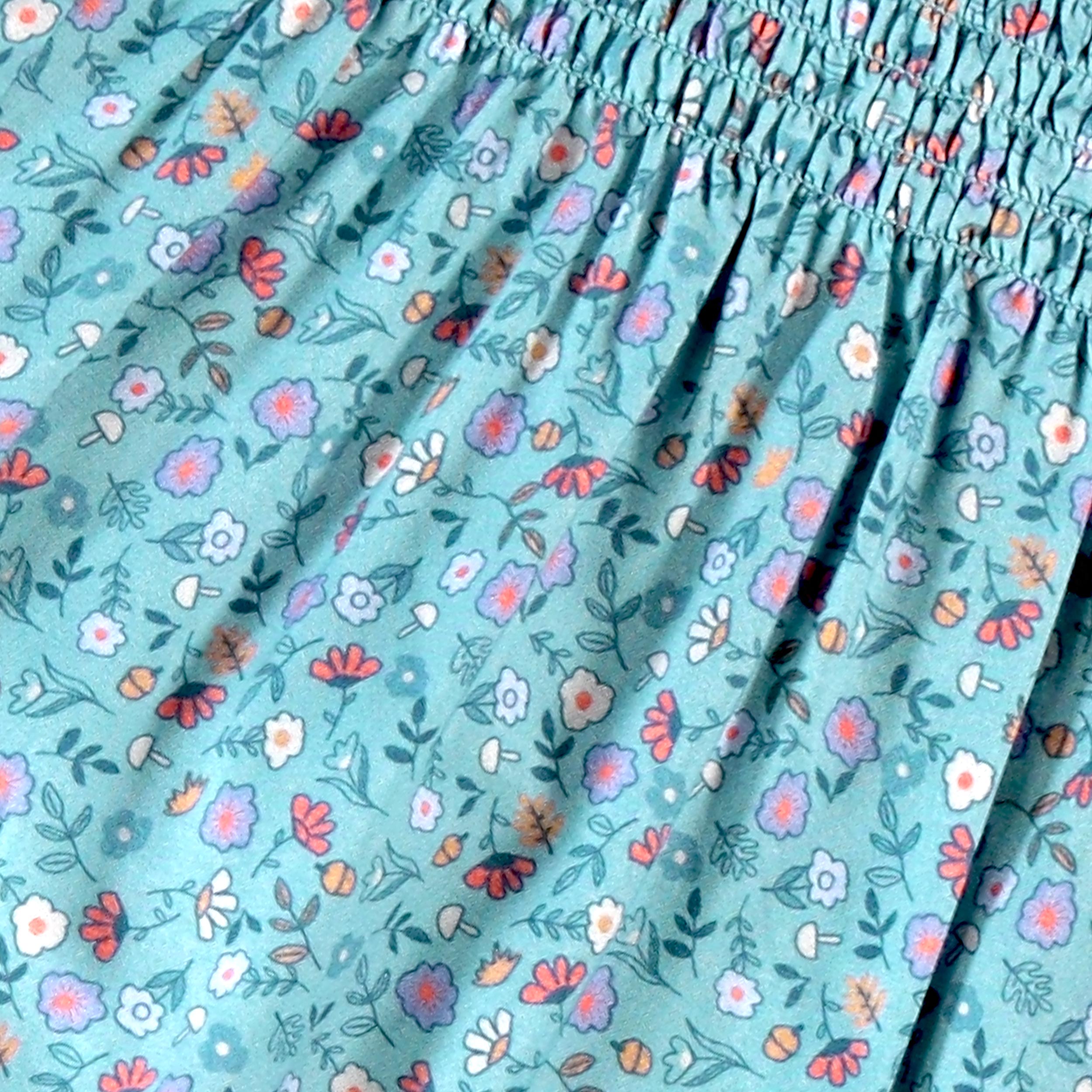 Zoom de la Robe bleue à imprimé floral, enfant 