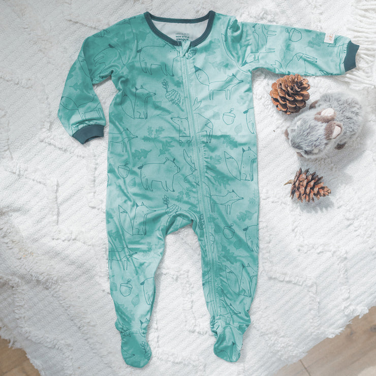 Pyjama turquoise à motif d'animaux en polyester, enfant - Souris Mini –  Souris Mini