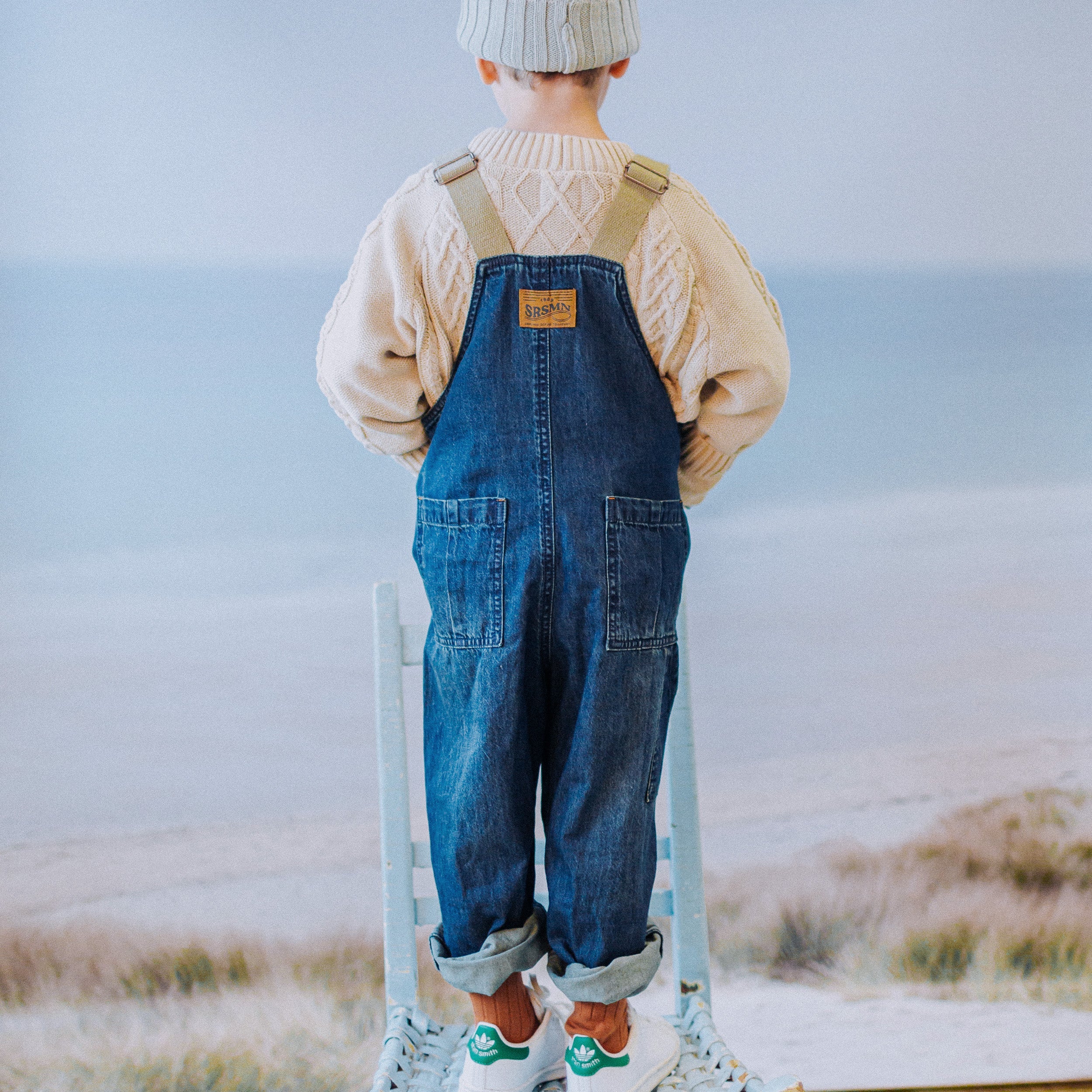 Denim long overall, child