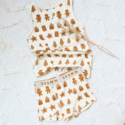 Camisole crème à motif de biscuits en jersey, enfant || Cream camisole with an all over print of cookies in jersey, child
