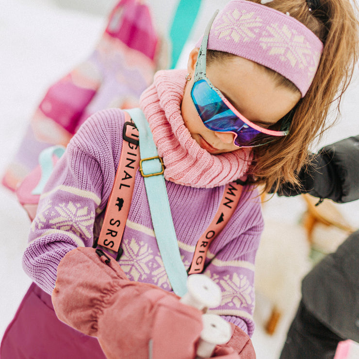Mitaines roses doublées en Thinsulate™ imperméable, enfant || Pink mittens lined in waterproof Thinsulate™, child