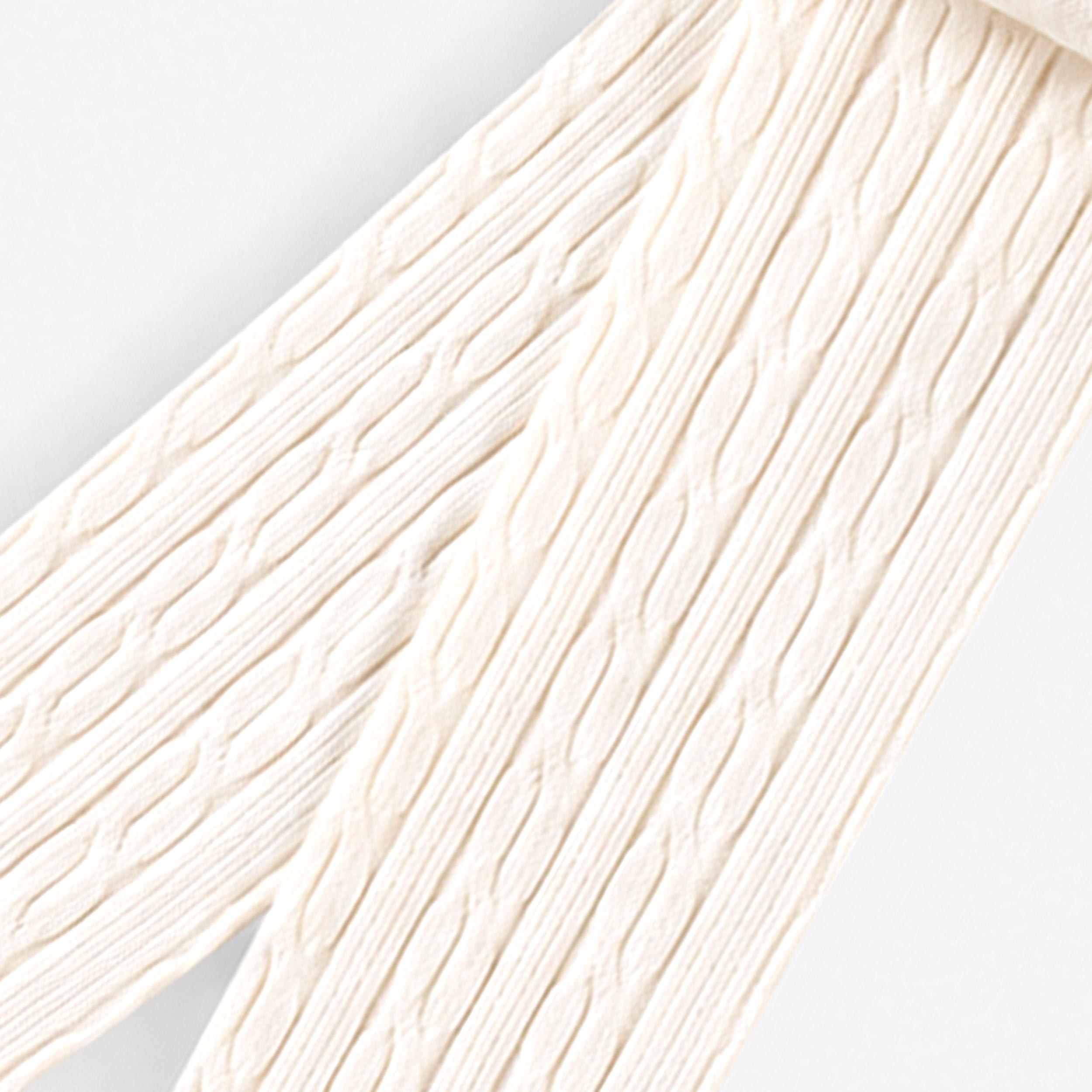 Zoom détails du collants crème texturés, enfant