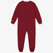 Pyjama une-pièce rouge des Fêtes en coton, adulte  || Red one-piece Holidays pyjamas in cotton, adult