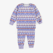 Pyjama deux-pièces mauve à motifs, bébé  || Purple patterned two pieces pyjama, baby