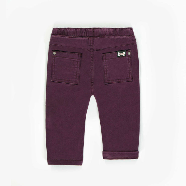 Pantalon coupe régulière en micro sergé extensible, bébé || Stretchy micro twill regular cut pants, baby