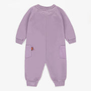 Une-pièce mauve pâle en coton français, bébé  || Pale purple one-piece in French cotton, baby