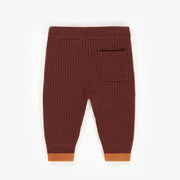 Pantalon de maille rouille, bébé  || Rust knitted pants, baby