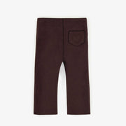 Pantalon brun faux suède extensible, bébé || Brown stretchy faux suede legging, baby