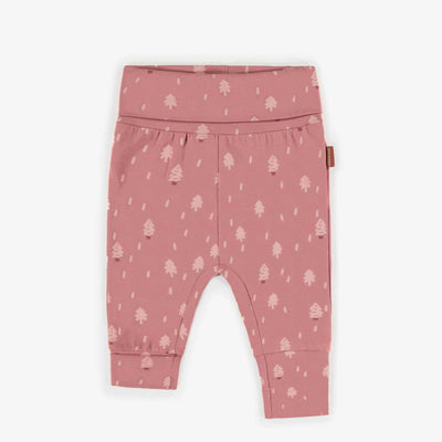 Pantalon évolutif rose à motifs fleuri, bébé  || Pink flowered evolutive pant, baby