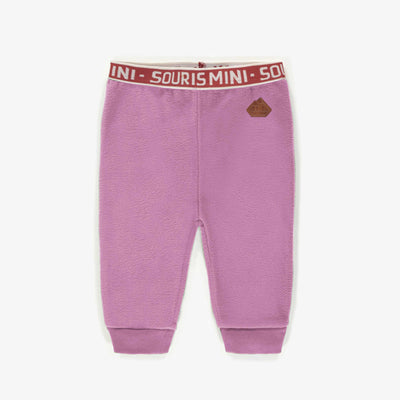 Pantalon en polar mauve, bébé || Purple fleece pants, baby