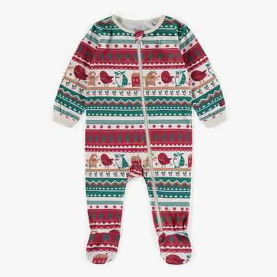 Pyjama une-pièce des Fêtes en polyester brossé, bébé  || Brushed polyester one-piece holiday pyjamas, baby