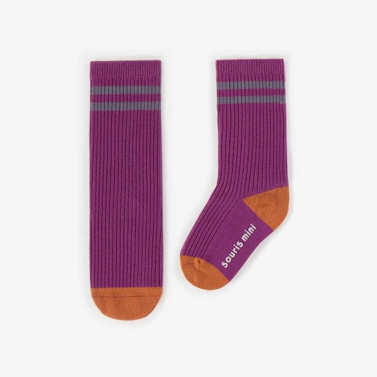 Chaussettes mauves aux genoux, bébé || Purple knee socks, baby