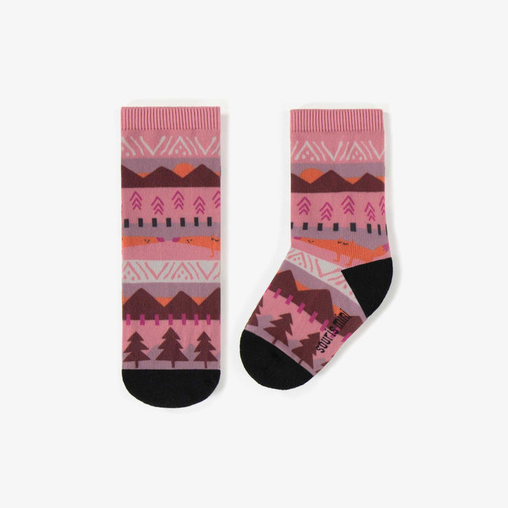 Chaussettes mauves à motifs, bébé || Purple patterned socks, baby