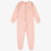 Pyjama une-pièce rose en coton, enfant  || Pink one-piece pyjama in cotton, child