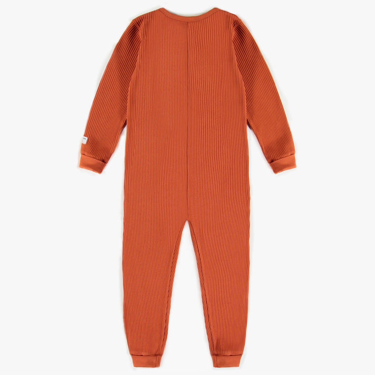 Pyjama une-pièce brun en coton, enfant  || Brown one-piece pyjama in cotton, child