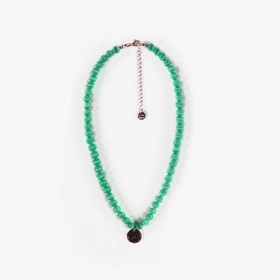 Collier de perles vert, enfant || Green pearl necklaces, child
