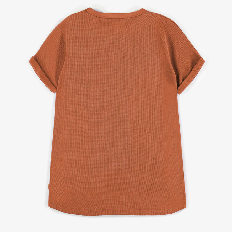Robe t-shirt caramel à manches courtes, bébé || Caramel t-shirt dress with short sleeves, baby