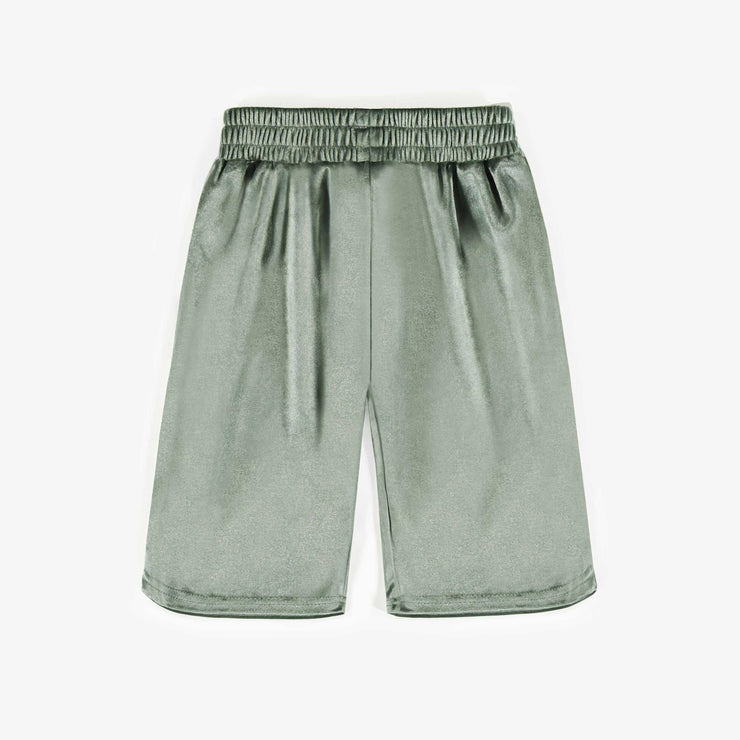 Pantalon vert à jambes larges en velours tapé, bébé || Green pant with wide legs in crushed velvet, baby