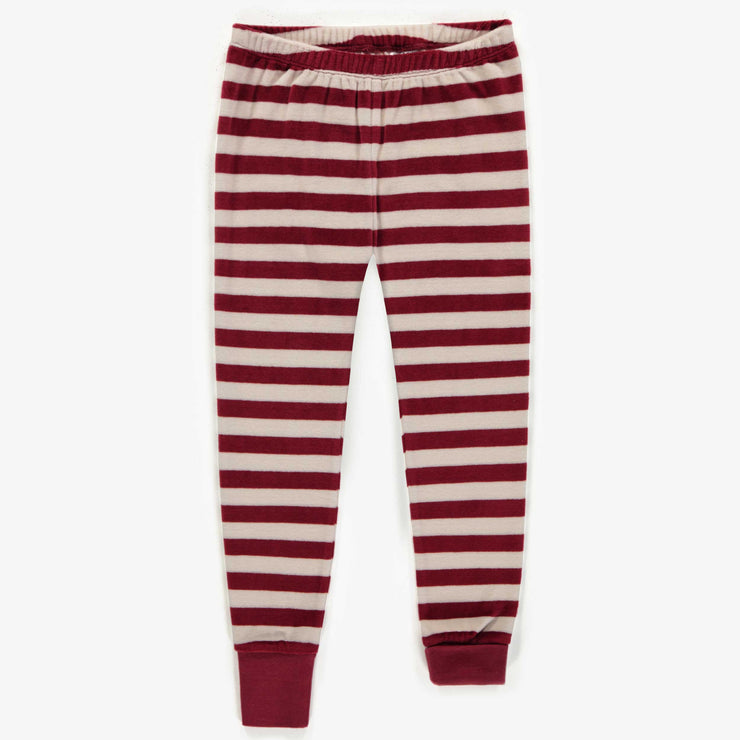 Pyjama deux-pièces rouges et blancs lignés, enfant || Red and white lined two-pieces pyjama, child