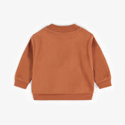 Chandail caramel en jersey de coton biologique doux, naissance  || Caramel sweatshirt in soft organic cotton jersey, newborn