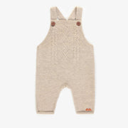 Salopette de maille en polyester recyclées, naissance  || Knitted overalls made of recycled polyester, newborn