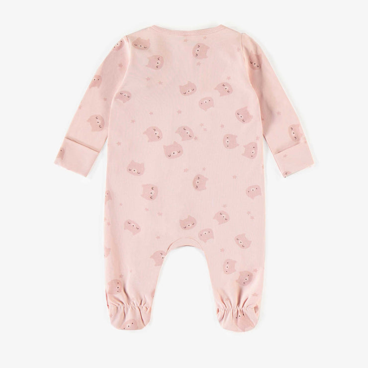 Pyjama rose en coton biologique, naissance || Pink pajamas in organic cotton, newborn