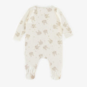 Pyjama crème en coton biologique, naissance  || Cream pajamas in organic cotton, newborn