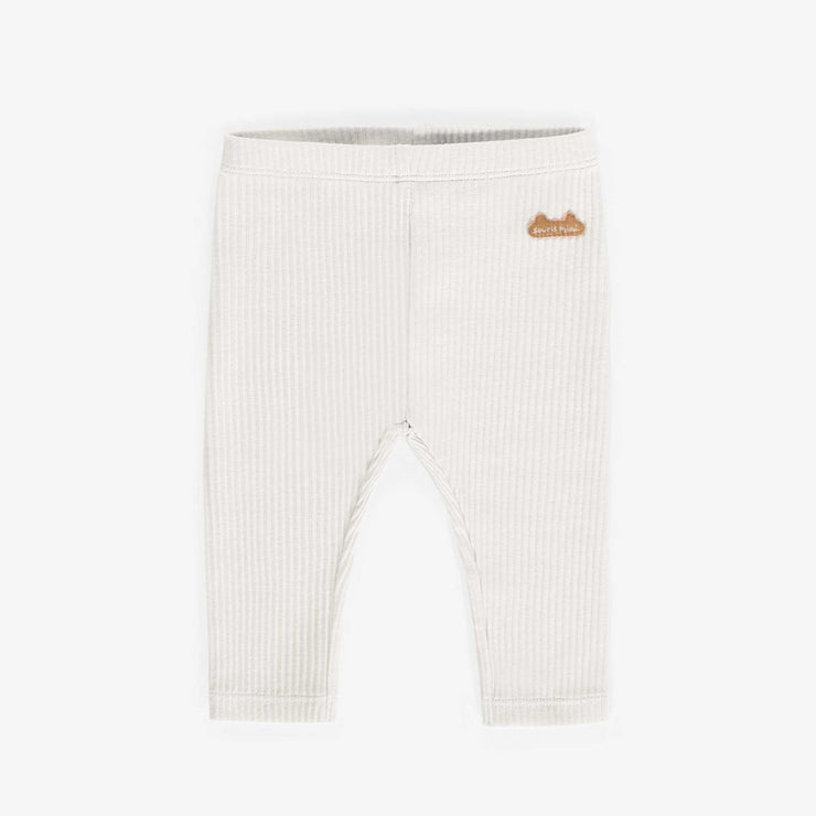Legging crème en coton biologique, naissance || Cream leggings in organic cotton, newborn