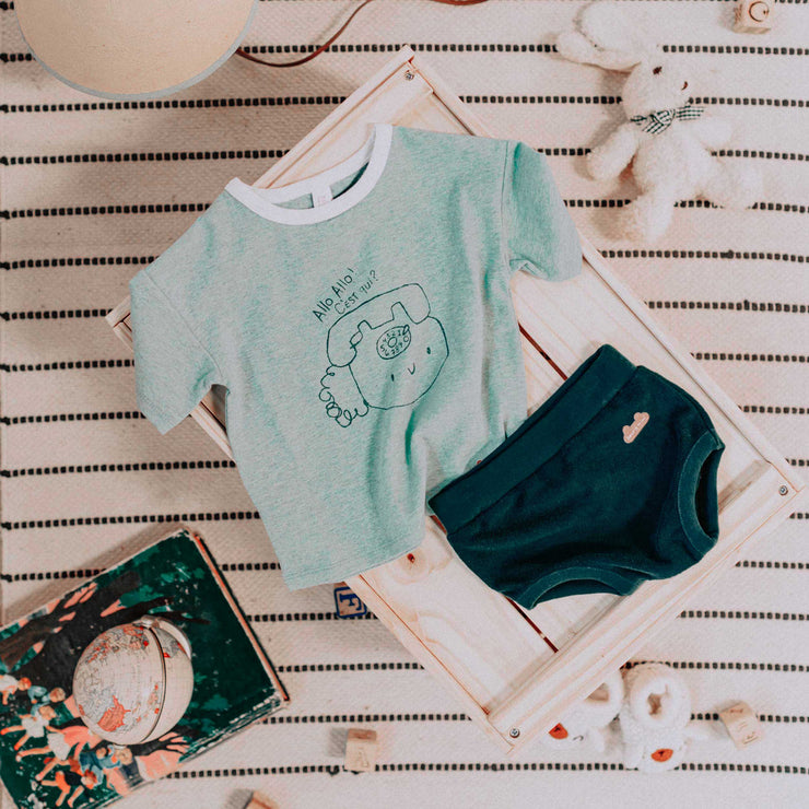 Bloomer turquoise en ratine, naissance || Turquoise bloomer in terry, newborn
