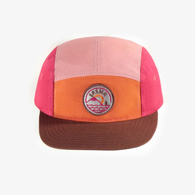 Casquette rose bloc de couleurs avec palette droite, enfant || Pink color cap with a right paddle, child