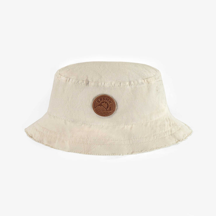 Chapeau de soleil crème en coton, enfant || Cream sun hat in cotton, child