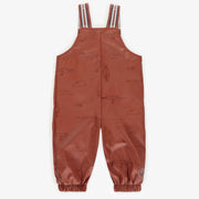 Salopette de pluie rouille en polyuréthane, bébé || Rust polyurethane rain overalls, baby