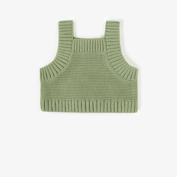 Camisole verte en maille, naissance || Green tank top in knitwear, newborn