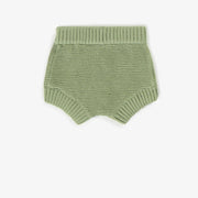 Short verte en maille, naissance || Green short in knitwear, newborn