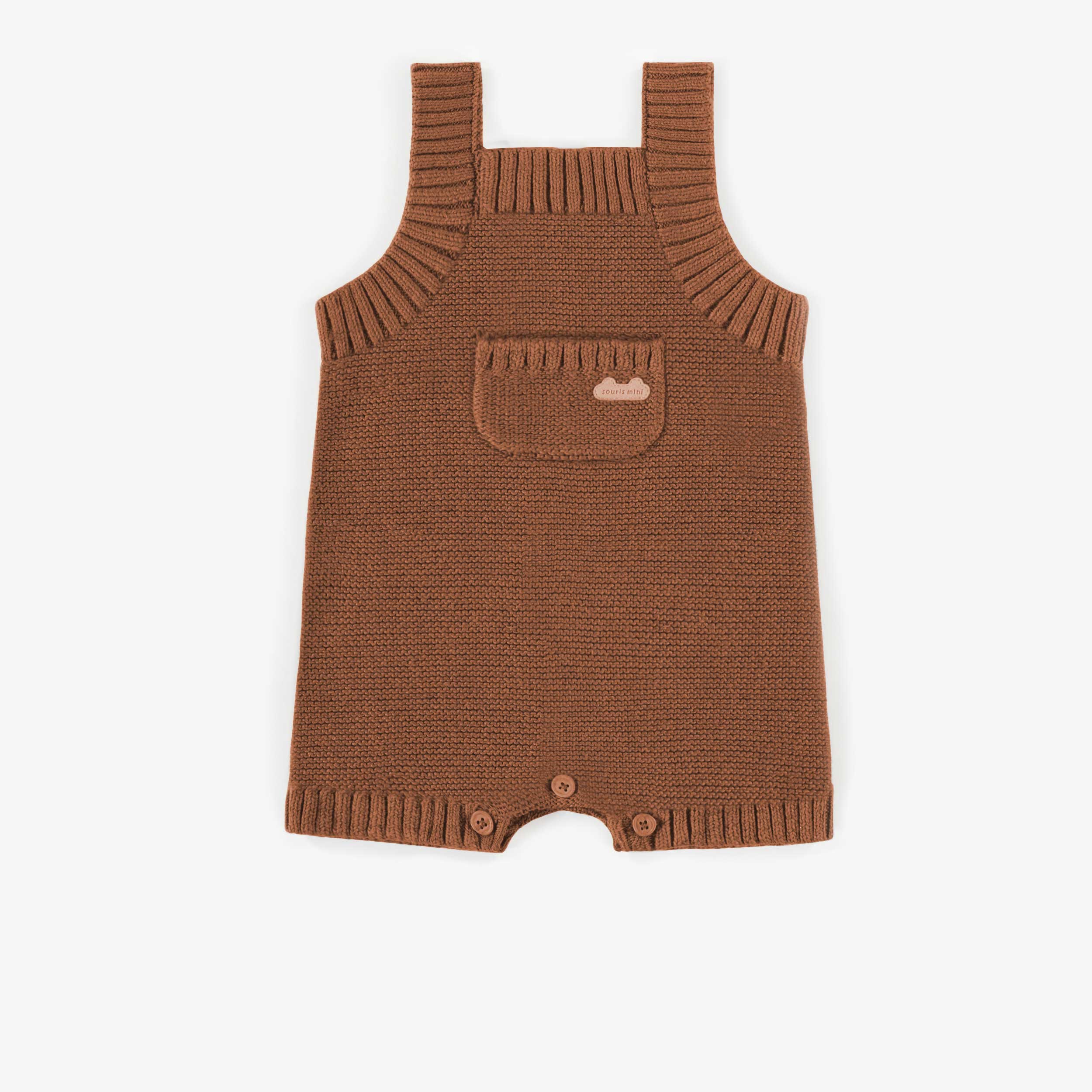 Brown one-piece in knitwear, newborn