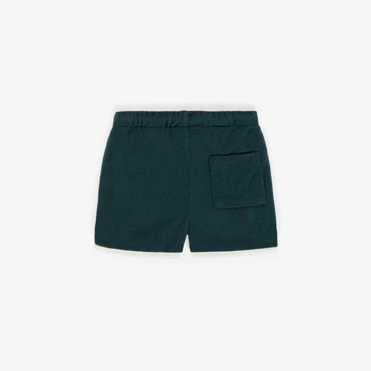Short vert en ratine, bébé || Green shorts in terry cloth, baby