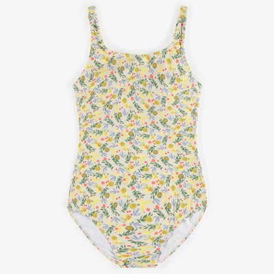 Maillot de bain une-pièce avec motifs tropicaux, adulte || One-piece swimwear with tropical patterns, adult