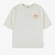 T-shirt ivoire à manches courtes en coton, adulte || Ivory short-sleeves t-shirt in cotton, adult