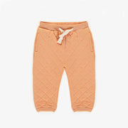 Pantalon orange en jersey matelassé, bébé || Orange pant in quilted jersey, baby