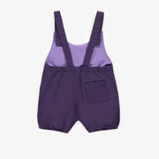 Salopette mauve ample en lin, bébé || Purple loose fit overall in linen, baby