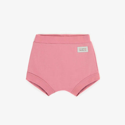 Short rose court en coton, bébé || Short pink shorts in cotton, baby